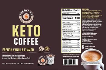 Rapid Fire Keto Coffee French Vanilla Flavor - supplement