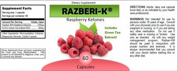 Razberi-K Raspberry Keytones - supplement