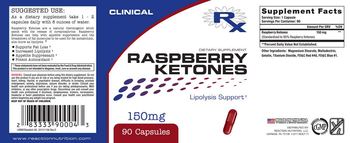 Reaction Nutrition Raspberry Ketones 150 mg - supplement