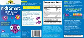 Real Health Kids Smart Hi DHA-Omega 3 Fish Oil Great Tasting Fruit Flavor - supplement