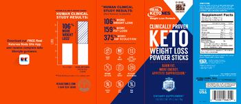Real Ketones Keto Weight Loss Powder Sticks Chocolate - supplement