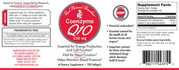 Real Natural Remedies Coenzyme Q10 100 mg - supplement