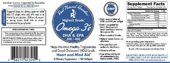 Real Natural Remedies Omega 3's DHA & EPA 300 / 400 - supplement
