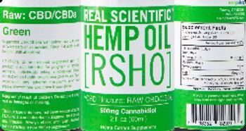 Real Scientific Hemp Oil RSHO CBD Tincture: Raw CBD/CBDa - hemp extract supplement