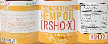Real Scientific Hemp Oil RSHO-X CBD Liquid: Filtered Decarbox - supplement