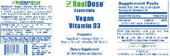 RealDose Vegan Vitamin D3 - supplement
