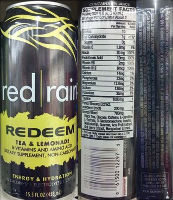 Red Rain Redeem Tea & Lemonade - bvitamins and amino acid supplement noncarbonated