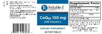 Reliable 1 Laboratories CoQ10 100 mg with Vitamin E - supplement