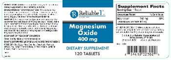 Reliable 1 Laboratories Magnesium Oxide 400 mg - supplement