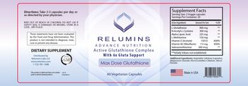 Relumins Advance Nutrition Active Glutathione Complex - supplement