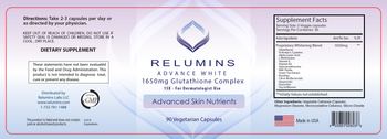 Relumins Advance White 1650 mg Glutathione Complex - supplement