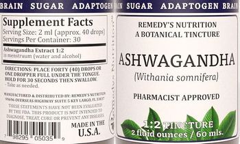 Remedys Nutrition Ashwagandha - supplement