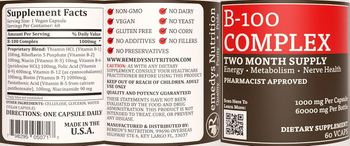 Remedys Nutrition B-100 Complex 1000 mg - supplement