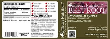 Remedys Nutrition Beet Root 1000 mg - supplement