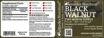 Remedys Nutrition Black Walnut 1000 mg - supplement