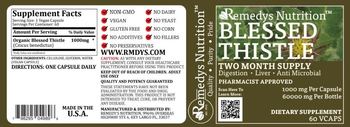Remedys Nutrition Blessed Thistle 1000 mg - supplement