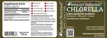Remedys Nutrition Chlorella 1000 mg - supplement