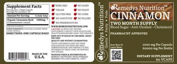Remedys Nutrition Cinnamon 1000 mg - supplement