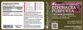 Remedys Nutrition Echinacea Purpurea 1000 mg - supplement