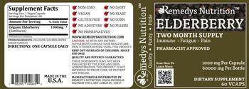 Remedys Nutrition Elderberry 1000 mg - supplement