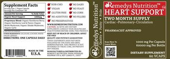 Remedys Nutrition Heart Support 1000 mg - supplement