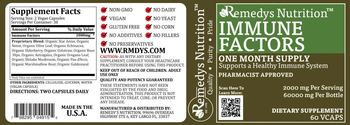 Remedys Nutrition Immune Factors 2000 mg - supplement