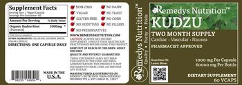 Remedys Nutrition Kudzu 1000 mg - supplement