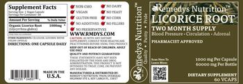 Remedys Nutrition Licorice Root 1000 mg - supplement
