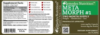 Remedys Nutrition Meta Morph #1 1000 mg - supplement