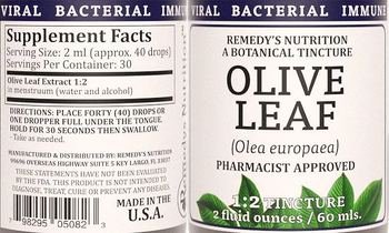 Remedys Nutrition Olive Leaf - supplement