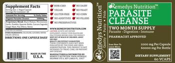 Remedys Nutrition Parasite Cleanse 1000 mg - supplement