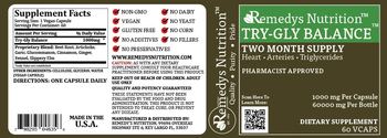 Remedys Nutrition Try-Gly Balance 1000 mg - supplement