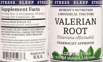 Remedys Nutrition Valerian Root - supplement