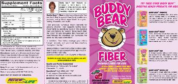 Renew Life Buddy Bear Fiber Very Cherry Flavor - supplement