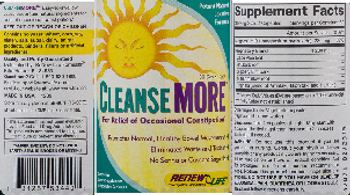 Renew Life CleanseMORE - supplement