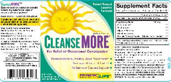 Renew Life CleanseMORE - supplement