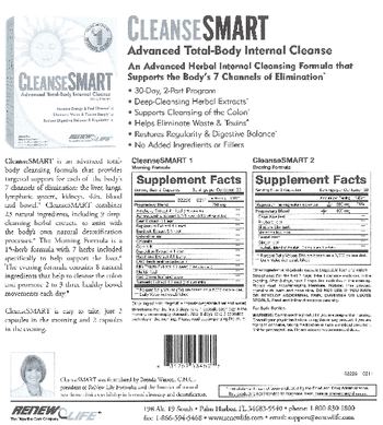 Renew Life CleanseSmart CleanseSmart 2 Evening Formula - supplement