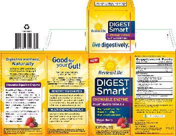 Renew Life Digest Smart Chewable Enzyme Mixed Berry Flavor - enzyme supplement