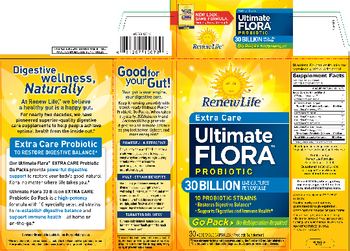 Renew Life Extra Care Ultimate Flora Probiotic 30 Billion Go Pack - probiotic supplement