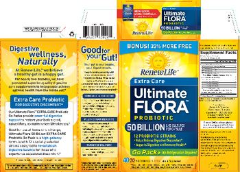 Renew Life Extra Care Ultimate Flora Probiotic 50 Billion Go Pack - probiotic supplement