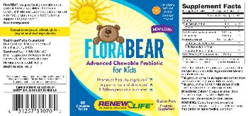 Renew Life FloraBear For Kids Orange Flavor - probiotic supplement