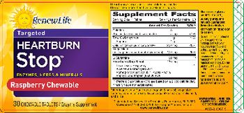 Renew Life Heartburn Stop Raspberry Chewable - enzyme supplement