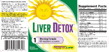 Renew Life Liver Detox 1 Morning Formula - supplement
