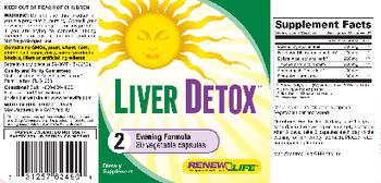 Renew Life Liver Detox 2 Evening Formula - supplement