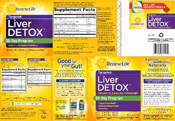Renew Life Liver Detox Targeted Liver Detox Targeted Part 2 Evening Formula - supplement