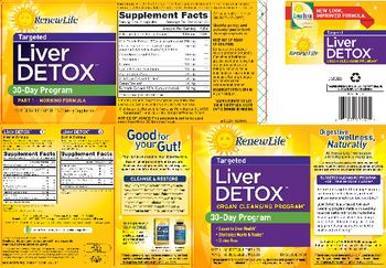 Renew Life Liver Detox Targeted Part 1 Morning Formula - supplement