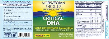 Renew Life Norwegian Gold Critical DHA Natural Orange Flavor - omega3 supplement