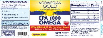 Renew Life Norwegian Gold EPA 1000 Omega Natural Orange Flavor - omega3 supplement