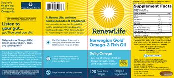 Renew Life Norwegian Gold Omega-3 Fish Oil - omega3 supplement