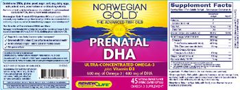 Renew Life Norwegian Gold Prenatal DHA Natural Orange Flavor - omega3 supplement